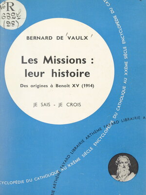 cover image of Les problèmes du monde et de l'Église (9). Les missions